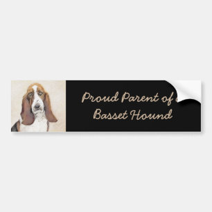 Autocollant De Voiture Basset Hound Peinture - Cute Original Chien Art