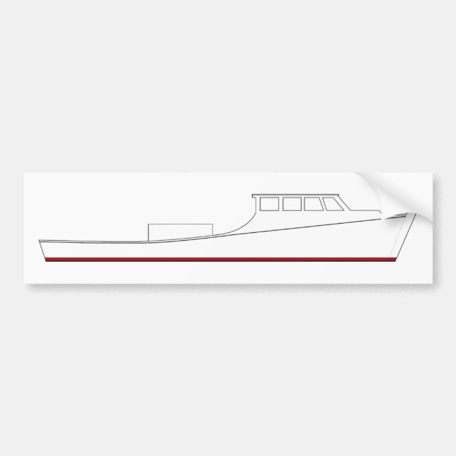 Autocollant De Voiture Bateau de deadrise de baie de chesapeake (plein (Devant)