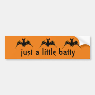 Autocollant De Voiture Bateaux vintages juste un peu Batty Noir et Orange