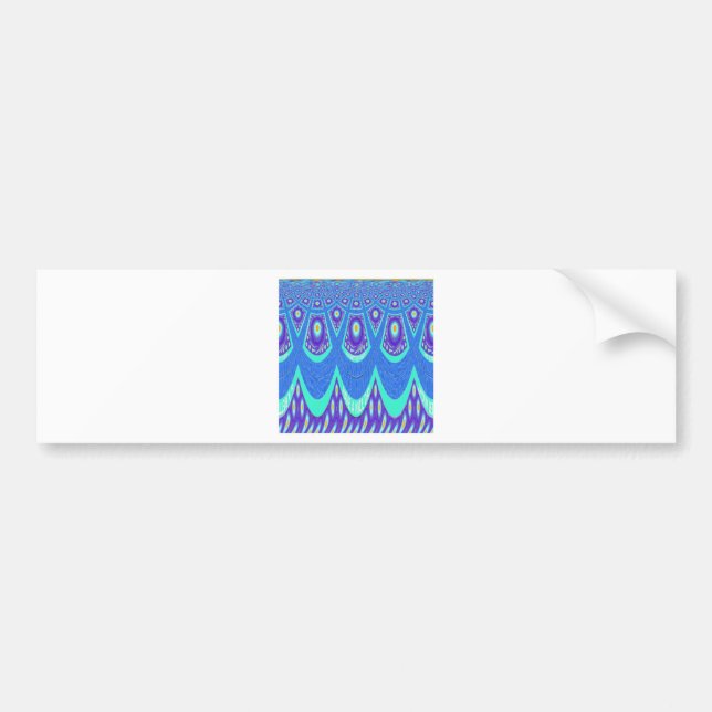 Autocollant De Voiture Batik bleu (Devant)