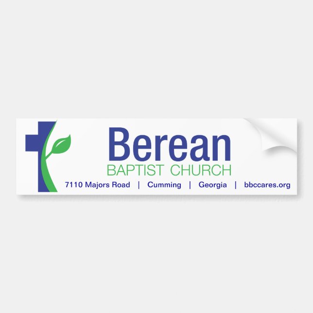Autocollant De Voiture BBC Bumper Sticker (blanc) (Devant)