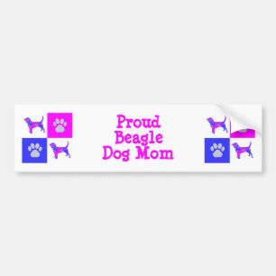 Autocollant De Voiture Beagle Hound Cute Chien & Paw P&B Best Mom