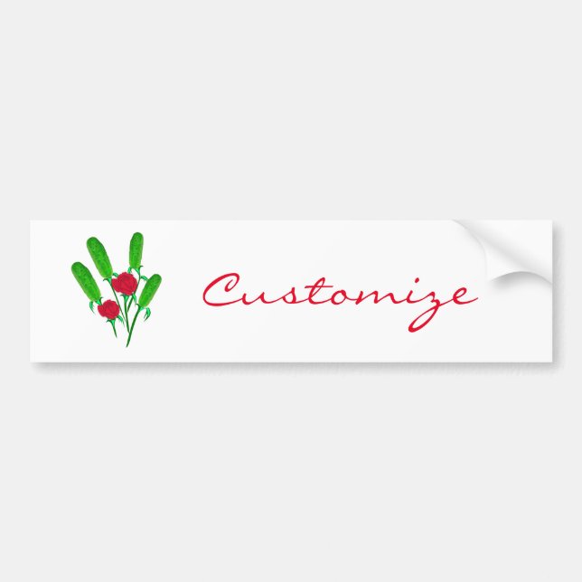 Autocollant De Voiture Beau bouquet de Pickle avec RosesThunder_Cove (Devant)