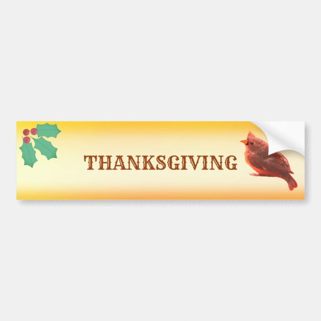 Autocollant De Voiture Beau Thanksgiving Bird (Devant)