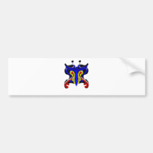 Autocollant De Voiture Beau verre d'icône papillon