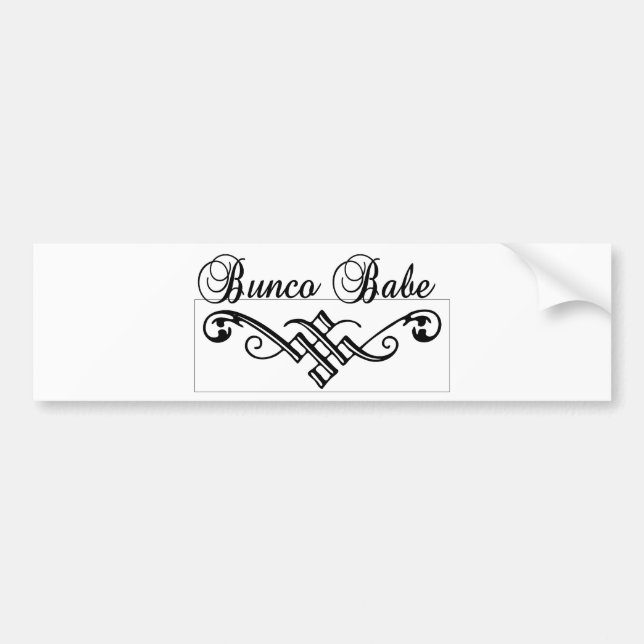 Autocollant De Voiture bébé de bunco avec le lettrage noir (Devant)