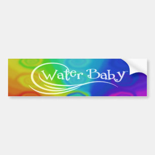 Autocollant De Voiture Bébé d'eau Rainbow Bumpersticker