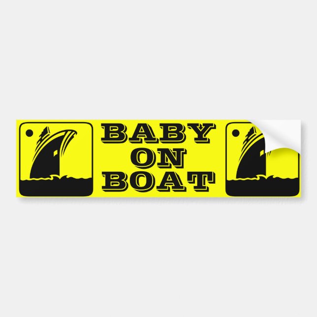 Autocollant De Voiture BÉBÉ SUR l'adhésif pour pare-chocs de BATEAU (Devant)