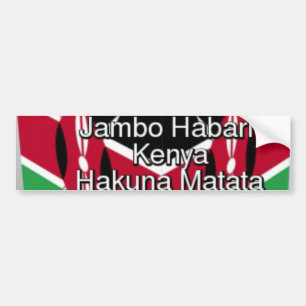 Autocollant De Voiture Belle Belle Cube Kenyane Drapeau avec salutation