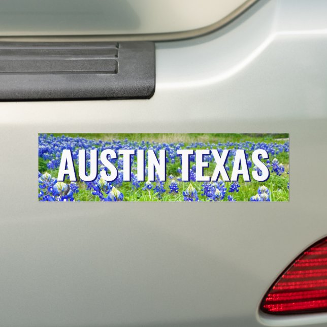 Autocollant De Voiture Belle Bluebonnets Austin Texas Photographie (En voiture)
