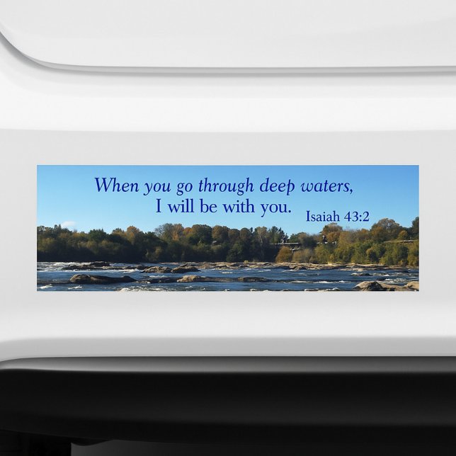 Autocollant De Voiture Belle rivière James Verse biblique (Créateur téléchargé)