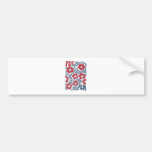 Autocollant De Voiture Bellelement Boho Style Floral FDT Anti-Trump