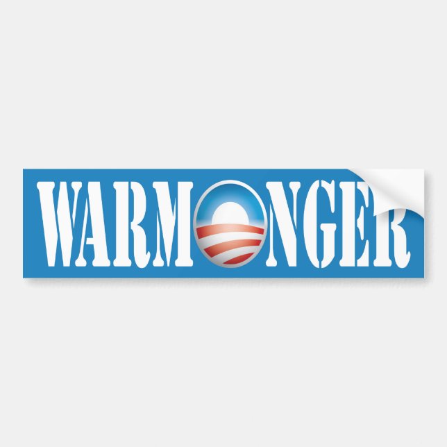 Autocollant De Voiture Belliciste d'Obama (Devant)