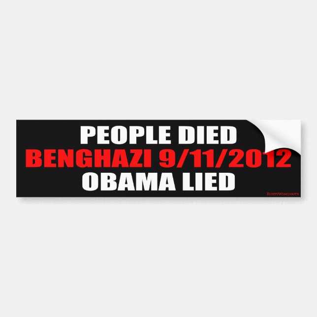 Autocollant De Voiture Benghazi 9/11/2012 (Devant)