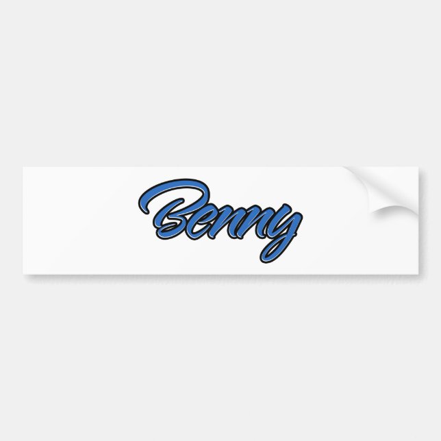 Autocollant De Voiture Benny Nom bleu Aufkleber Sticker Autoaufkleber (Devant)