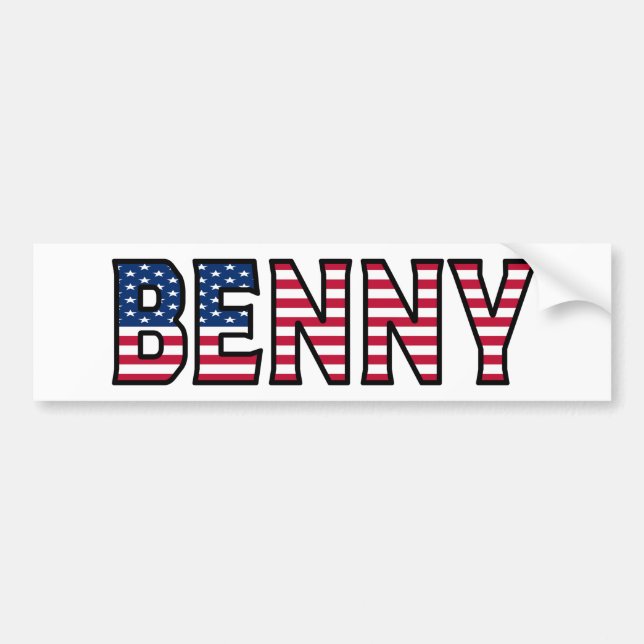 Autocollant De Voiture Benny Nom Vorname USA Aufkleber Sticker Auto (Devant)