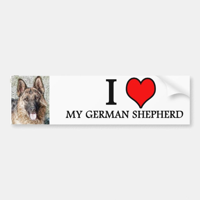 Autocollant De Voiture BERGER ALLEMAND de bumpersticker (Devant)