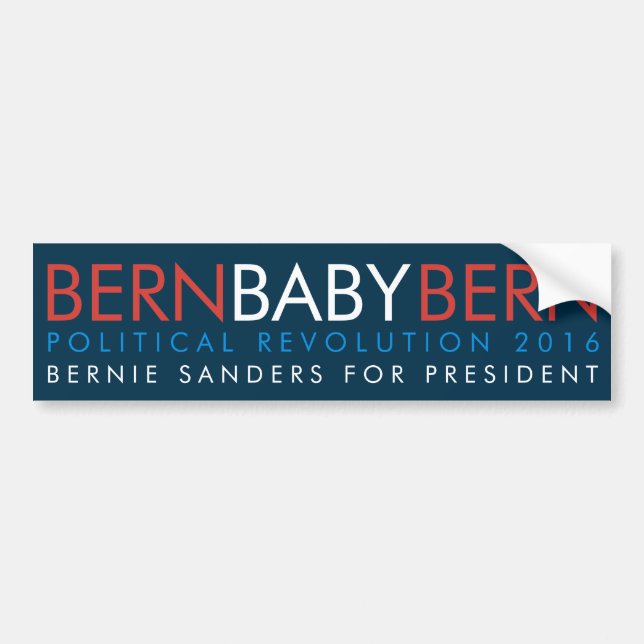 Autocollant De Voiture Bern Baby Bern Bernie Sanders Président (Devant)