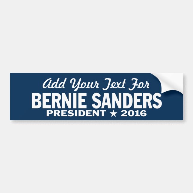 Autocollant De Voiture Bernie Sanders 2016 (Devant)