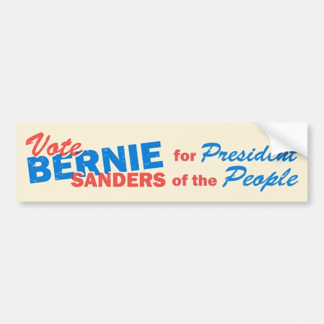 Autocollant De Voiture Bernie Sanders Président du peuple V5 (Devant)