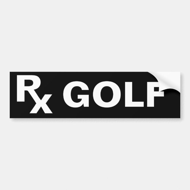 Autocollant De Voiture BEST Prescription - RX GOLF - Sports (Devant)