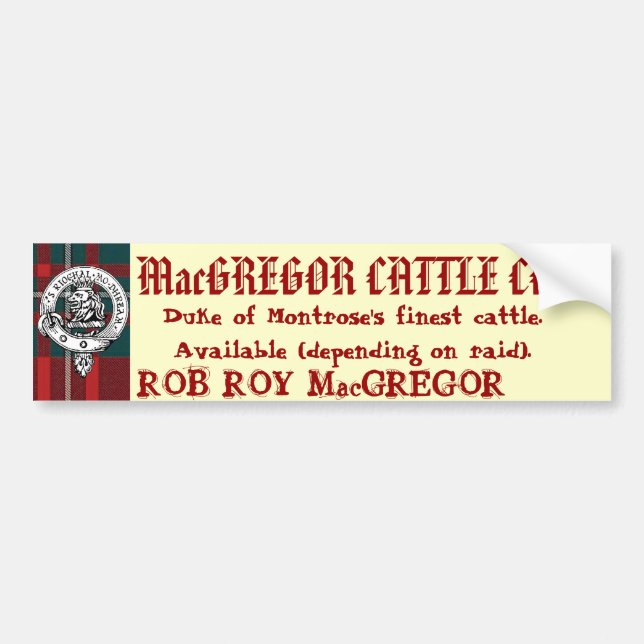 Autocollant De Voiture BÉTAIL Cie. de MacGREGOR disponibles (selon (Devant)