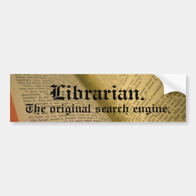Autocollant De Voiture Bibliothécaire (Devant)