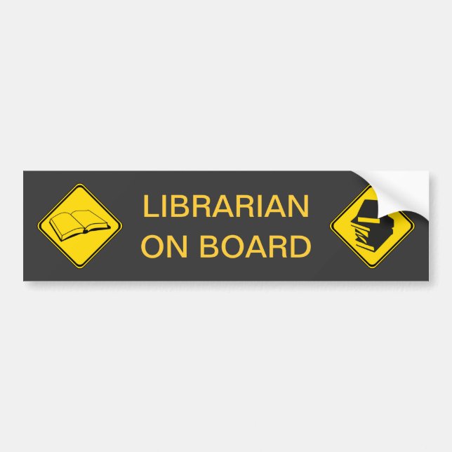 Autocollant De Voiture Bibliothécaire à bord (Devant)
