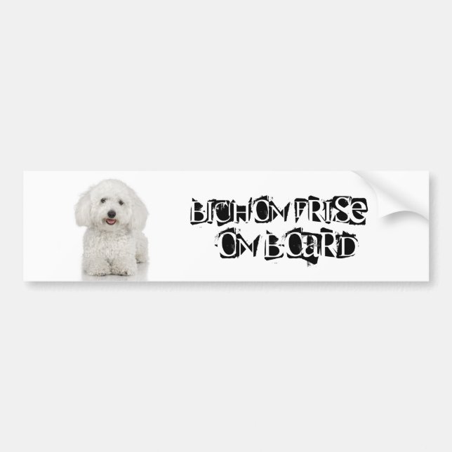 Autocollant De Voiture Bichon Frise à bord (Devant)