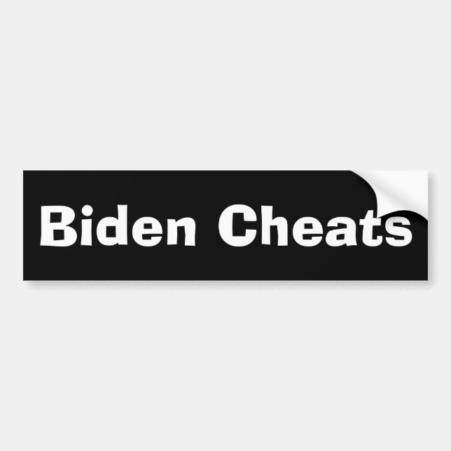 Autocollant De Voiture Biden Cheats (Devant)