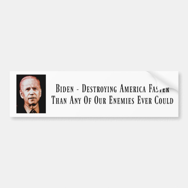 Autocollant De Voiture Biden - Détruire l'autocollant de pare-chocs Ameri (Devant)