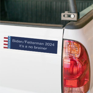Autocollant De Voiture Biden Fetterman 2024 c'est un non Brainer Biden