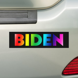 Autocollant De Voiture Biden pride lgbtq arc-en-ciel typographie noir