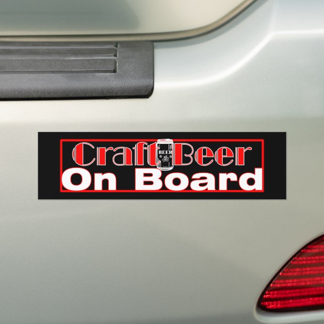 AUTOCOLLANT DE VOITURE BIÈRE D'ARTISANAT À BORD (En voiture)