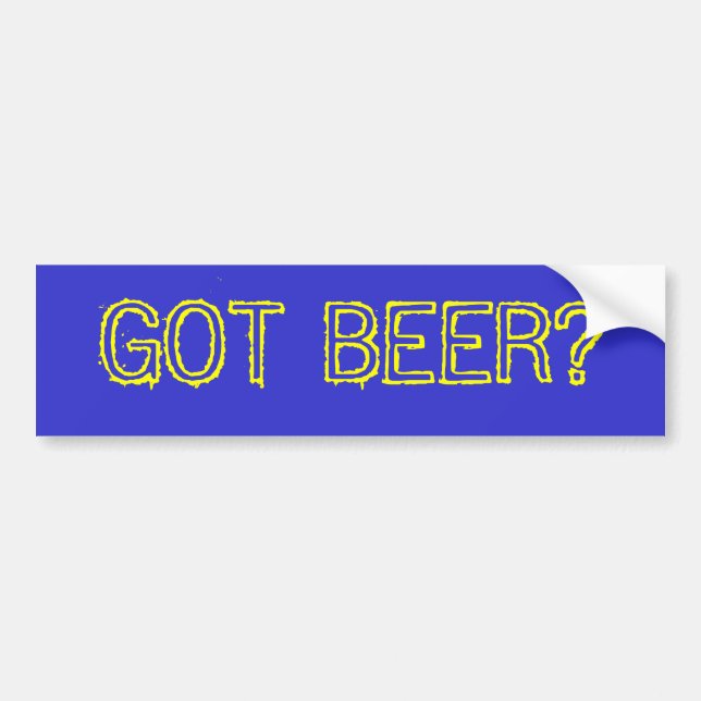 AUTOCOLLANT DE VOITURE BIÈRE OBTENUE ? (Devant)