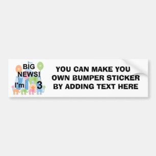 Autocollant De Voiture Big News Circus 3e Anniversaire Tshirts et cadeaux