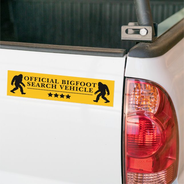 Autocollant De Voiture Bigfoot Search Vehicle Funny Sasquatch (Sur camion)