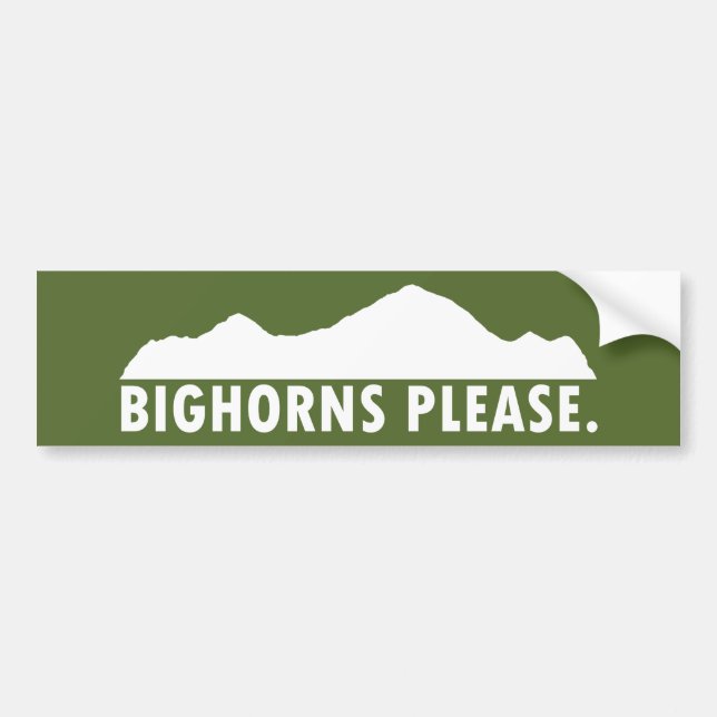 Autocollant De Voiture Bighorns S'Il Vous Plaît (Devant)