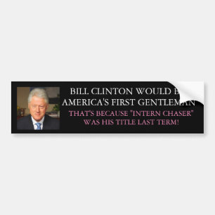 AUTOCOLLANT DE VOITURE BILL CLINTON