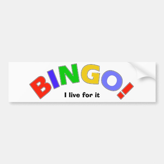 Autocollant De Voiture Bingo-test (Devant)