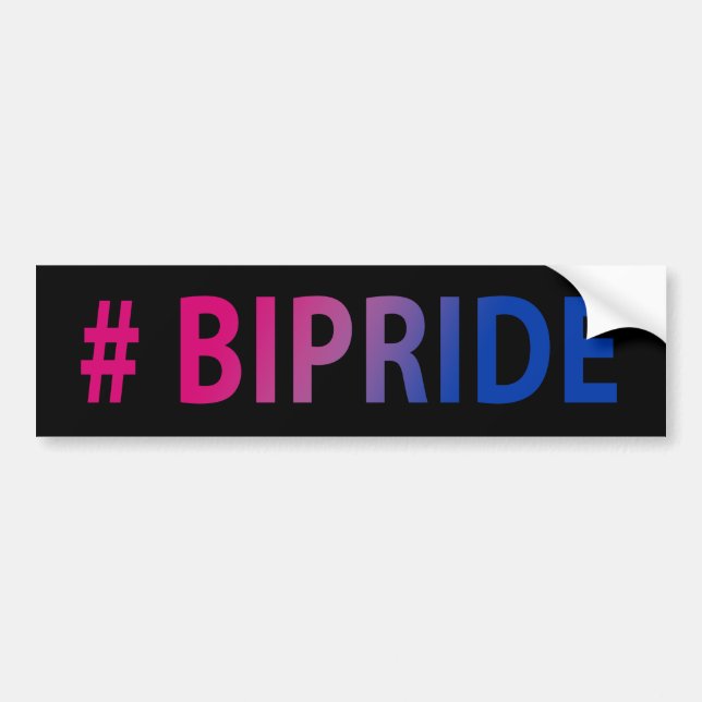 Autocollant De Voiture #Bipride bisexual Pride (Devant)