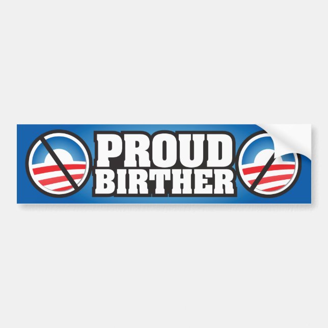 Autocollant De Voiture Birther fier (Devant)
