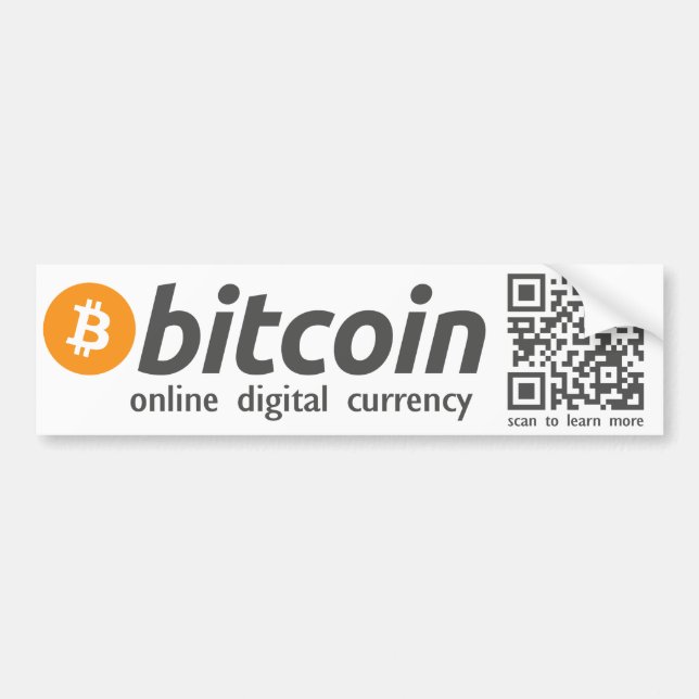 Autocollant De Voiture Bitcoin - code en ligne de l'autocollant QR de (Devant)