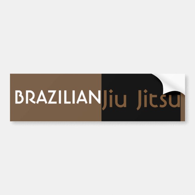 Autocollant De Voiture BJJ Brown Belt Bumper Sticker (Devant)