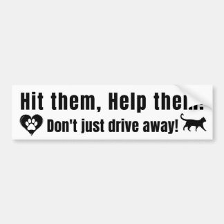 Autocollant De Voiture Black Font "Hit them, Help them!" Bumper Sticker