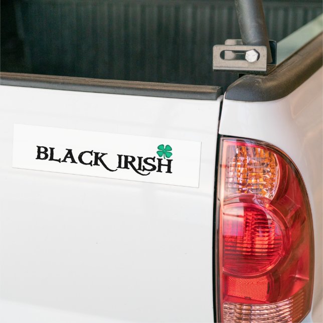 Autocollant De Voiture Black Irish white w clover bumper sticker (Sur camion)