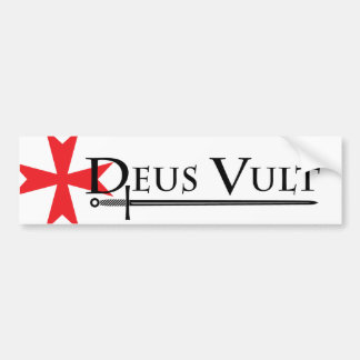 Autocollant De Voiture Blanc d'adhésif pour pare-chocs de Deus Vult (Dieu