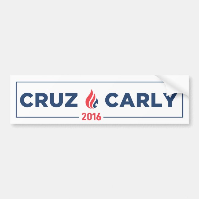 Autocollant De Voiture Blanc d'adhésif pour pare-chocs de Ted Cruz Carly (Devant)