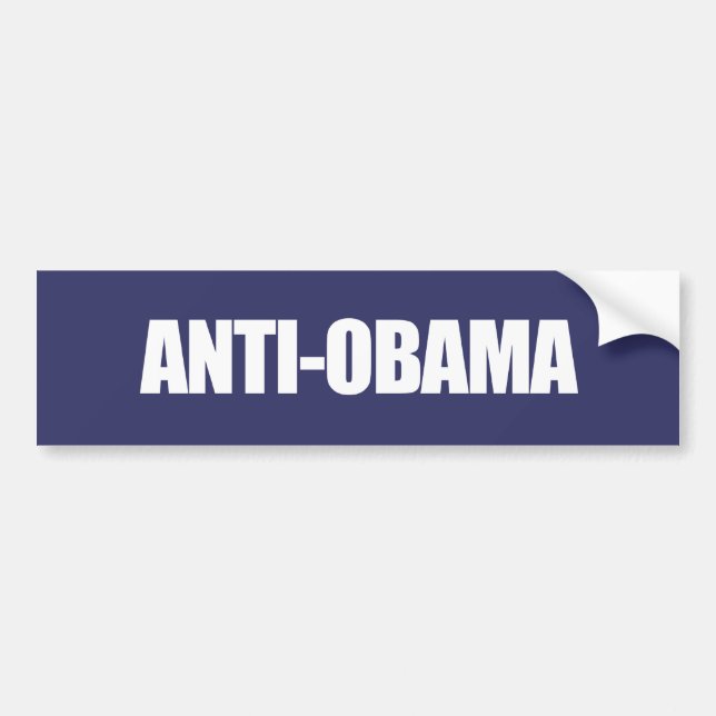 Autocollant De Voiture Blanc d'Anti-Obama - d'AntiObama (Devant)