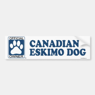 Autocollant De Voiture Bleu canadien de chien esquimau